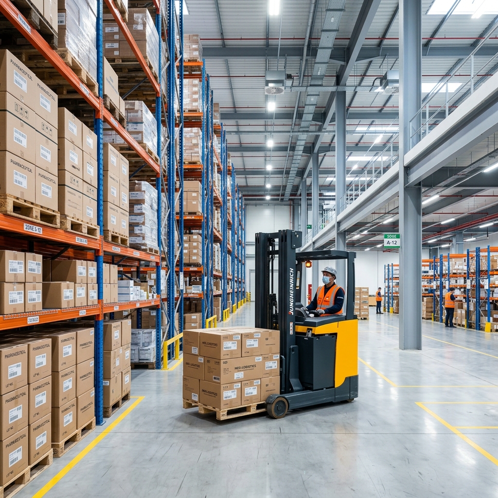 Modern Pharmaceutical Warehouse with Cold-Chain Storage in Lagos